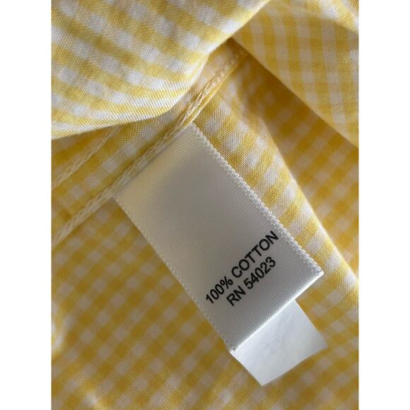 Banana Republic Shirt Mens XXL Tall Soft Wash Button Up Oxford Cotton Yellow - Picture 8 of 9